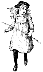 Picture of 19th century girl with stick